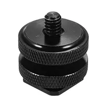 Hot Shoe Mounting, Double Screw Mount, 1/4 Screw Hot Shoe, Action Camera Mount, Hot Shoe Handle Grip, Camera Mounting Accessory, Tripod Hot Shoe Mount, Flash Mounting Screw, Camera Mount Grip
