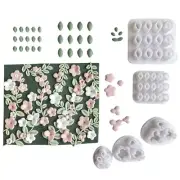 5Pcs Leaf Flower Clay Cutter for Clay Earrings Making, Leaf Flower Clay Molds