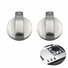 2pcs Kitchen Gas Stove Knobs Cooker Oven Hob Cooktop Knob Metal Switch Control