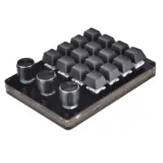 Programmable Gaming Keyboard with 16 Keys and 3 Knobs Mechanical Keypad