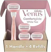 Gillette Venus Comfortglide White Tea Women's Razor - 1 Handle + 4 Refills
