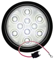 Optronics BUL-43CBK 4 Inch Round LED Clear Utility Light with Grommet and Pigtai