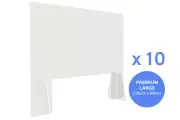 (Wholesale 10 Pack) Shop Shield - Premium Sneeze Guard - Large (120cm x 80cm)