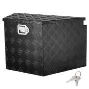 Trailer Tongue Box, Aluminum Alloy Diamond Plate Tongue Box Tool Chest, Heavy Duty Trailer Box Storage with Lock and Keys, Utility Trailer Tongue Box for Pickup Truck, RV,