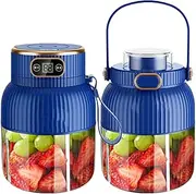 Portable Blender, Multifunctional Portable Juicer Cup with Digital Display, Portable Blender USB Rechargeable, Juice Cup Blender, Portable Blender USB Rechargeable, Juicer Blenders for Kitchen