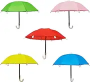 5 Pcs Miniature Doll Umbrellas 1:6 Scale Adjustable Mini Colorful Sunny Rainy Umbrella Dollhouse Pretend Play Toy for 18 Inch People Photography Props Home Decoration