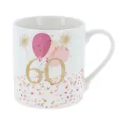 Gibson Gifts Rush Birthday Ladies 60th Mug R 250ml Drinking Cup w/ Handle