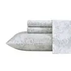 - Queen Sheet Set, Premium Cotton Percale Bedding Set, Crisp & Cool Floral Ho...
