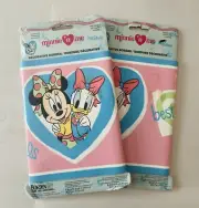 2x Vintage 90s Kids Disney Minnie ‘n Me Border Wallpaper Pre-pasted Daisy Duck