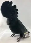 Hansa Creations Red-Tailed Black Cockatoo "Most Realistic' Plush Bird NWT