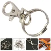 12 Pcs Lobster Keychain Clips and Rings Clasps for Keychains Hook Claw