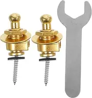 COSMEVIVI Guitar Strap End Pins 2pcs Metal Guitar Strap Locks Wrench Easy Install
