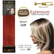 Hc milano natural hair 3 clips 1 strip remy width 14-16cm length 55cm col.135
