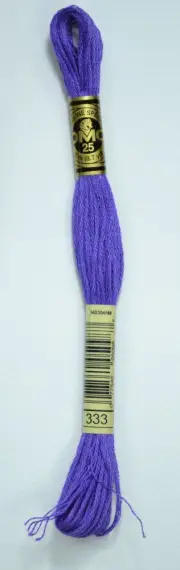 DMC Stranded Cotton #333 Very Dark Blue Violet Hand Embroidery Floss 8m Skein