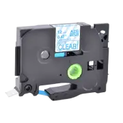 1PK Compatible with Brother P-Touch TZ-M33 Label Tape Blue on Matte Clear 12mm