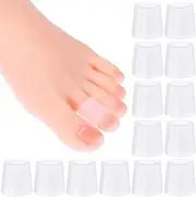 cobee Silicone Small Toe Sleeves, 14 Pieces Toe Caps Little Toe Protectors Feet Toe Guards Pinky Toe Covers Prevent Pain for Corns Toenails Blisters Ingrown