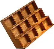 HOUDERCO Creative Vintage Wooden Desktop Organizer Wall Storage Rack Stylish Home Office Pen Holder Compact Open Design for Keys Jewelry Office Supplies