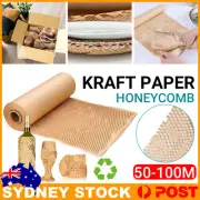50/100m Honeycomb Wrap Kraft Paper Cushion Eco Friendly Protective Wrapping AU