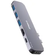 mbeat Elite Mini 6-In-1 Dual HDMI USB-C Hub for MacBook Pro