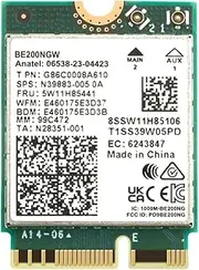 WiFi 7 Adapter for Intel BE200 | M.2 PCIe Format | Tri-Band 2.4/5/6 GHz | Up to 5.8 Gbps | WiFi Card for PCs | Bluetooth 5.4 Compatible | for Intel PC with Windows 10/11 | BE200NGW
