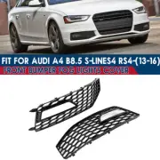 For Audi A4 B8 2009-2012 RS4 Style Honeycomb Mesh Fog Light Grill Grille Covers (for: Audi)