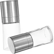 Mikinona 2Pcs Manual Pepper Salt Mill Refillable Kitchen Grinding Tools for Ergonomic Design Compact Easy to Clean and Use