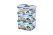 3PK Locknlock Airtight Classic Stackable Lunchbox Food Storage Container Set