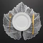 Silver Placemats for Dining Table Set of 6 Non-Slip Washable Table Mats Metal...