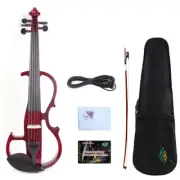 Yinfente Electric Silent Viola 16inch Handmade wooden body Free Case Red