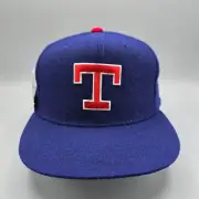 Vintage Texas Rangers Hat Cap Fitted 7.5 Blue Wool 5950 Baseball Adult Mens New