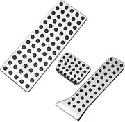 JEZOE at MT Stainless Steel Car Foot Pedals No Drilling Pedal Cover，for Mazda CX-5 KE KF 2013 2014 2015 2016 2017 2018 2019 2020 2021