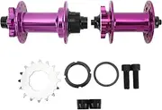 2pcs Single Speed Hub 16T 32 Hole 120 Clicks Front 2 Rear 5 Bearing Aluminum Alloy Quick Release 100mm 135mm Disc Brake Hub for Replacement