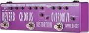 zolyet RC5 6-in-1 Guitar Multi-Effects Pedal Reverb + Chorus + Distortion + Overdrive + Booster + Buffer Full Metal Shell with True Bypass Purple