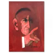 Milton Berwin (1925-2023) hand signed original Painting on Canvas Dated 1963