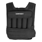 Cortex 20Kg Weight Vest With 1Kg Increments Black Weighted Vests