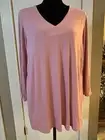NWT /INC International Concepts / Evening Mauve /V-Neck Ribbed 3/4 Sleeve Top 1X