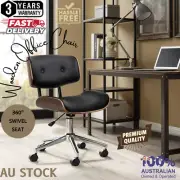 Artiss Wooden Stylish Office Chair Computer Desk Bentwood PU Seat Black Brown
