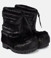 [Balenciaga] Balenciaga Alaska faux fur snow boots AU 6 black