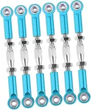 WOONEKY Upgrade Your Rc Truck 6pcs 71mm Metal Turnbuckle Rods Machining for 1/10 Rc Crawler Blue