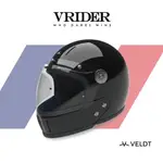 【VRIDER】VELDT BLACK 經典黑 碳纖維 全罩式 3/4罩 安全帽 復古帽 樂高帽 台灣總代理