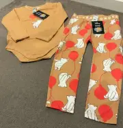 Bonds BNWT Winnie The Pooh Set (Bodysuit + Leggings) - Size 3 (24-36 Months)