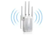 WiFi Extender Signal Booster for Home 45+ Devices for House Wireless Office Basement Room(White)