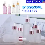 Glass Essential Oil Liquid Dropper Bottles Tincture Serum Clear Eye Pipette Drop