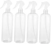 4 PCS Plastic Spray Bottles, 500ml Empty Spray Bottle with Adjustable Nozzle