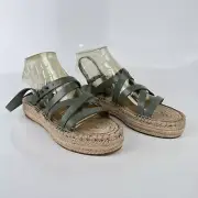 Splendid Open Toe Flat Platform Espadrille Sandals Erin Leather Women Size 6