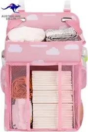 Hanging Nappy Organiser for Cot,Changing Table Nappy Organiser, Nursery Caddy Or
