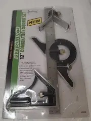 12” Layout Multi-Angle Square Combination Protractor Measuring Set
