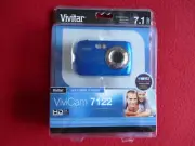 VIVITAR VIVICAM 7122 DIGITAL CAMERA 7.1 MP BLUE COLOR SEALED BRAND NEW.