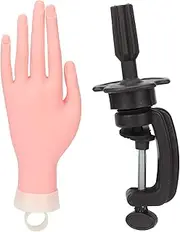 Nail Art Training Hand Bendable Mannequin Hand for Nail Practice Silicone ABS Lightweight Portable