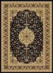 Julian Bilitio Traditional Black & Cream Rug